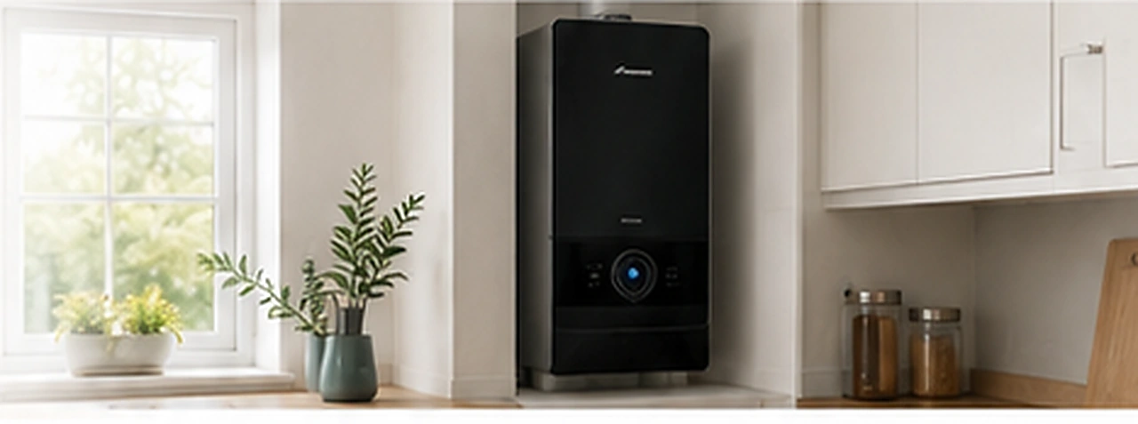 Modern boiler installation Modern boiler in a bright kitchen
